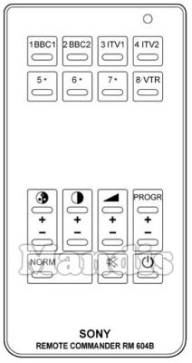 Comandament a distància original SONY RM 604 B (A1009009A) Comandament a distància original SONY RM 604 B (A1009009A)