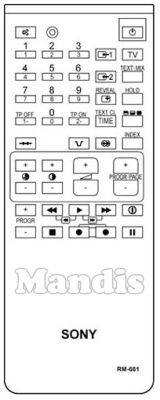 Comandament a distància original SONY RM661 (A1470735A) Comandament a distància original SONY RM661 (A1470735A)