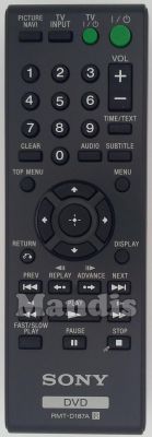 Original remote control SONY RMT-D187A (148700511) Original remote control SONY RMT-D187A (148700511)