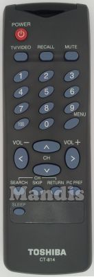 Original remote control TOSHIBA CT-814 Original remote control TOSHIBA CT-814