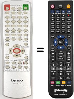 Mando a distancia equivalente MDV14