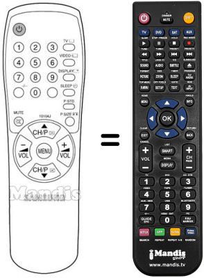 Replacement remote control Samsung CF 20F42 Z