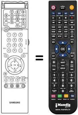 Replacement remote control 00143 A Replacement remote control 00143 A