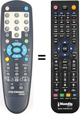Mando a distancia equivalente Metronic 441593