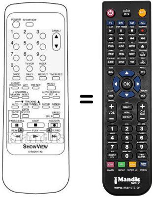 Mando a distancia equivalente Sinudyne SV 9088