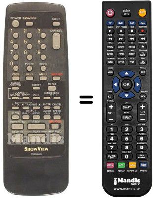 Mando a distancia equivalente Sinudyne SV 9089