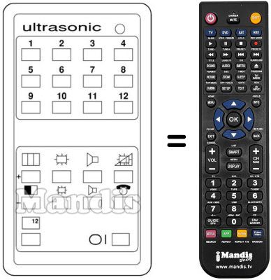 Mando a distancia equivalente 3404 / 3105.00