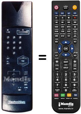 Mando a distancia equivalente 100 TS 004