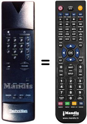 Mando a distancia equivalente 100 TS 009