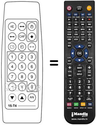 Replacement remote control 15 T 4