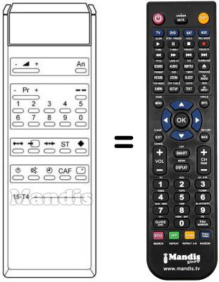 Mando a distancia equivalente Cge 15 T4