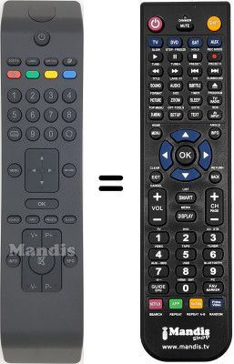 Comandament a distància equivalent Techwood TW 22916 B19 LED