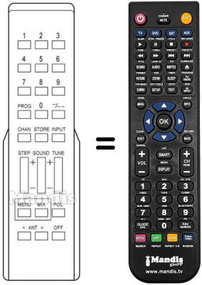Replacement remote control 262 5802-02