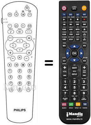 Comandament a distància equivalent PYE 28 PW 6506 Comandament a distància equivalent PYE 28 PW 6506