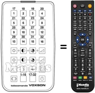 Mando a distancia equivalente 32 CHANNELS IR