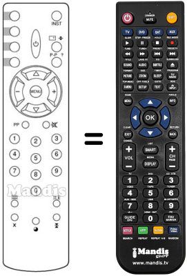 Mando a distancia equivalente Sinudyne JAZZ TLV 21310