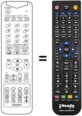 Replacement remote control 3F14-00048-140 Replacement remote control 3F14-00048-140