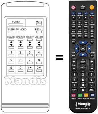 Replacement remote control Anitech 510