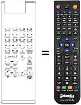 Replacement remote control 5652 08 58