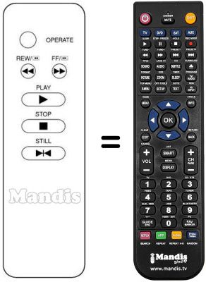 Replacement remote control Irradio VL 210 TC