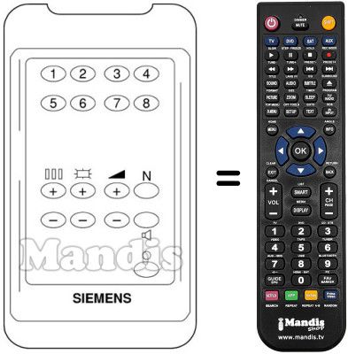 Replacement remote control 743618