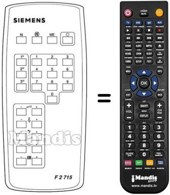 Replacement remote control 752818