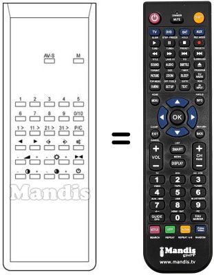 Replacement remote control Desmet TVC 8H70PS Replacement remote control Desmet TVC 8H70PS