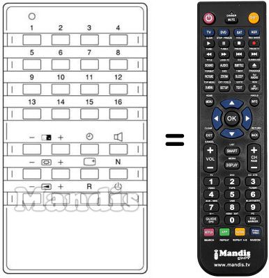 Replacement remote control 6040011