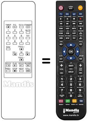 Replacement remote control 8622 667 68301