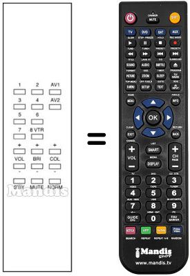 Replacement remote control 93096 B
