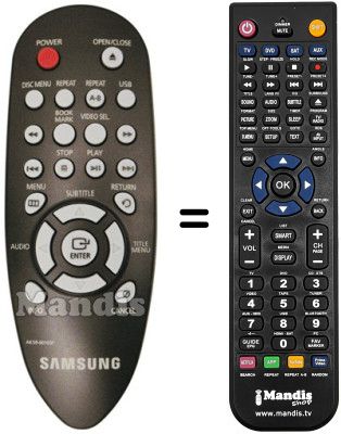 Mando a distancia equivalente Samsung AK59-00103F Mando a distancia equivalente Samsung AK59-00103F