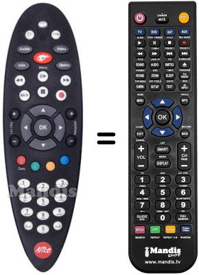 Replacement remote control Telecom ALICE HOME TV (PIRELLI)