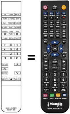 Comandament a distància equivalent Bang Olufsen LX 6000