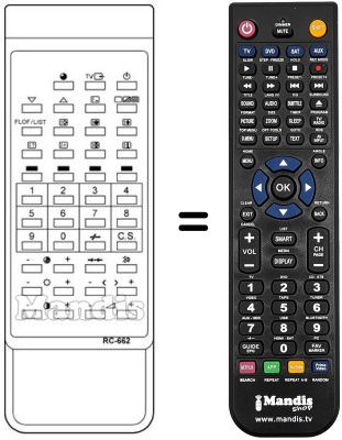 Replacement remote control Sanyo CEP 2147