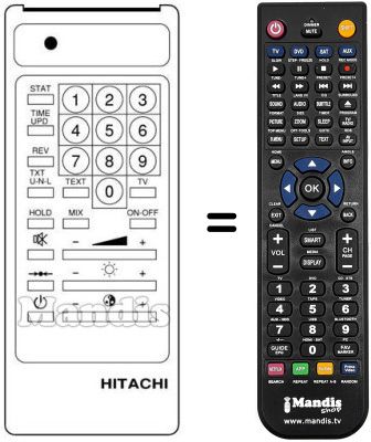 Replacement remote control Hitachi CST 2075 Replacement remote control Hitachi CST 2075
