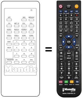 Mando a distancia equivalente COMSAT 2000