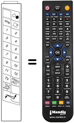 Replacement remote control CT-77 FC