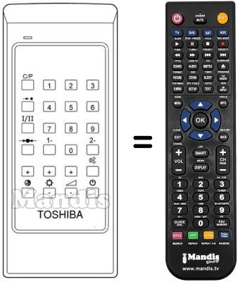 Replacement remote control CT-938