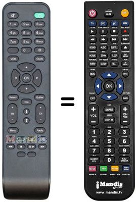Replacement remote control NUMERICABLE DC 152 (THOMSON)