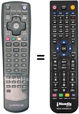 Replacement remote control Daewoo DDR 2020 B02