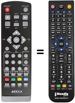 Replacement remote control AUDIOLA DEC 641