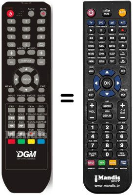 Replacement remote control DGM LTV-4065 WH