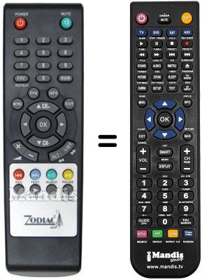 Comandament a distància equivalent Zodiac DZR 30