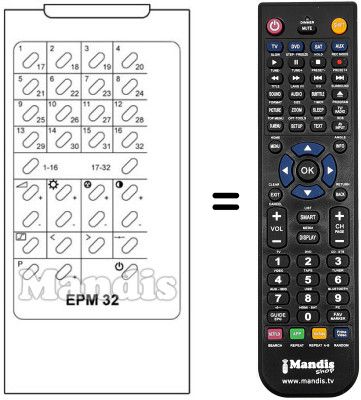Replacement remote control EPM 32