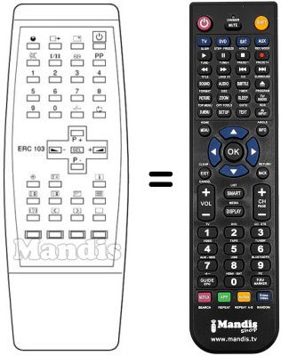 Mando a distancia equivalente ERC 103