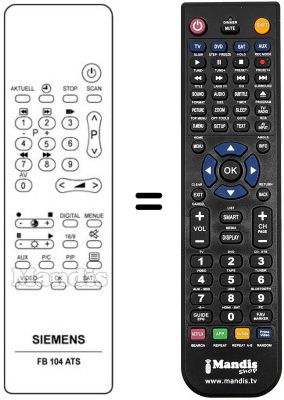 Replacement remote control 29622.059.21
