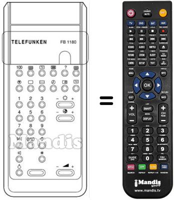 Replacement remote control FB 1180
