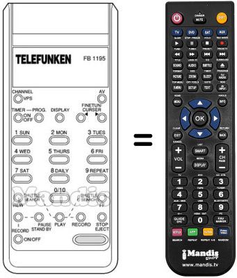 Replacement remote control FB 1195