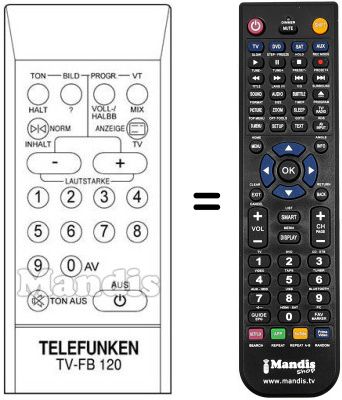 Replacement remote control FB 120
