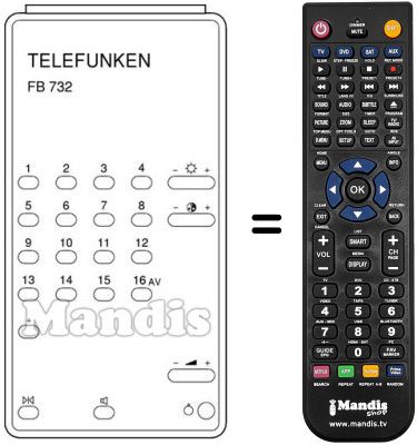 Replacement remote control FB 732